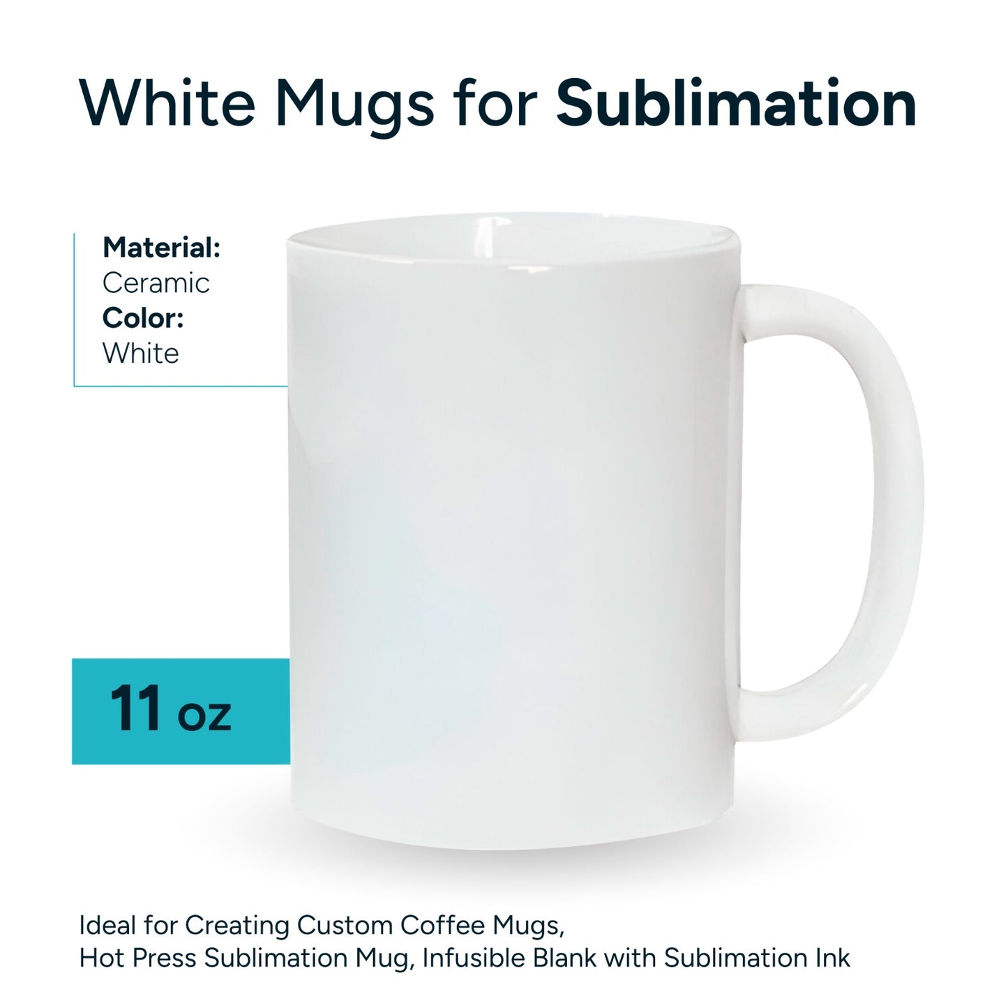 White Mug for sublimation 11 oz