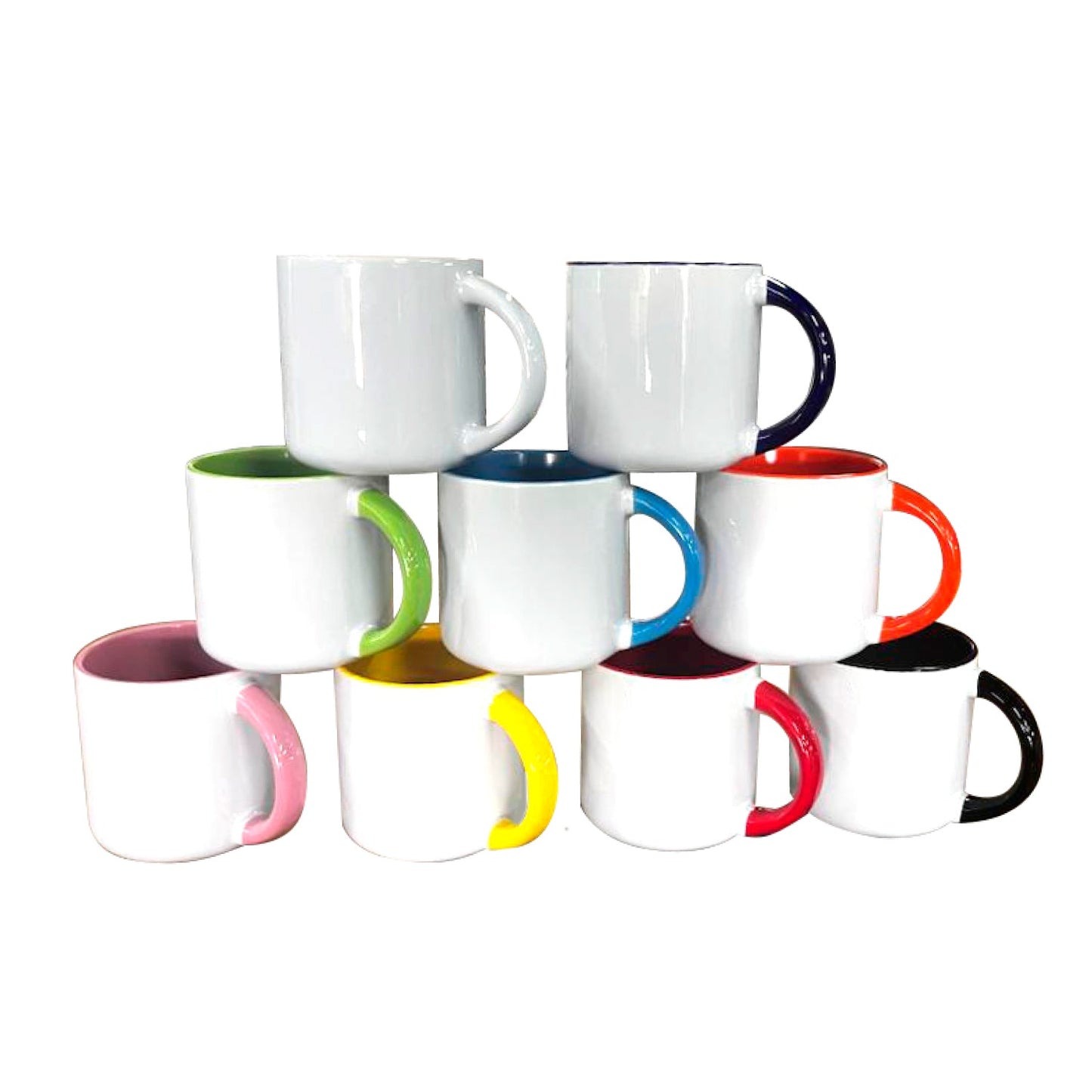 Mugs inside and on handles color for sublimation 11 oz | Choose Inside color and on Handles