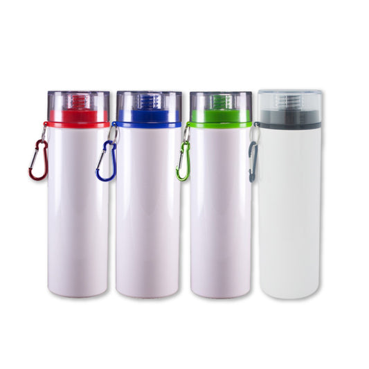 Aluminum sports white bottle for sublimation 25 oz x 6 Units.