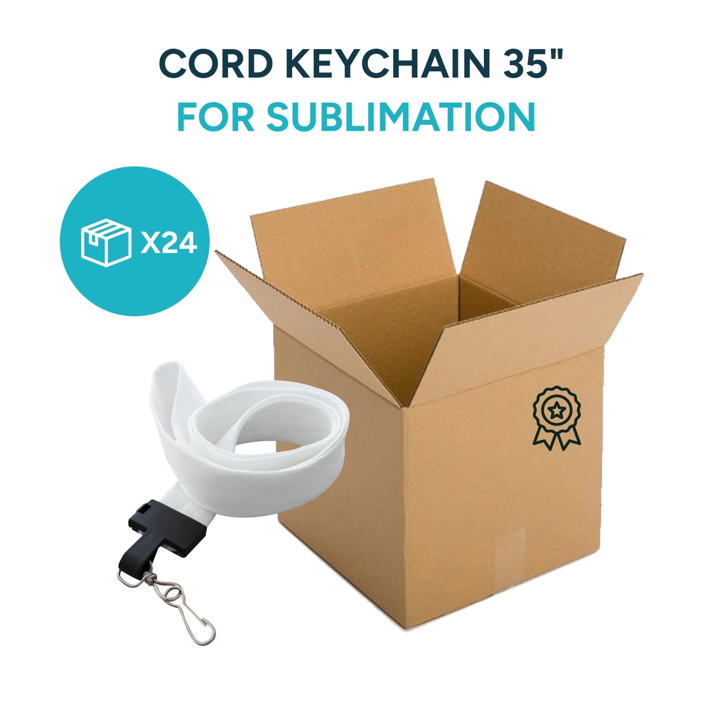 Cord keychain 35" for sublimation (box of 5 and 10 units)