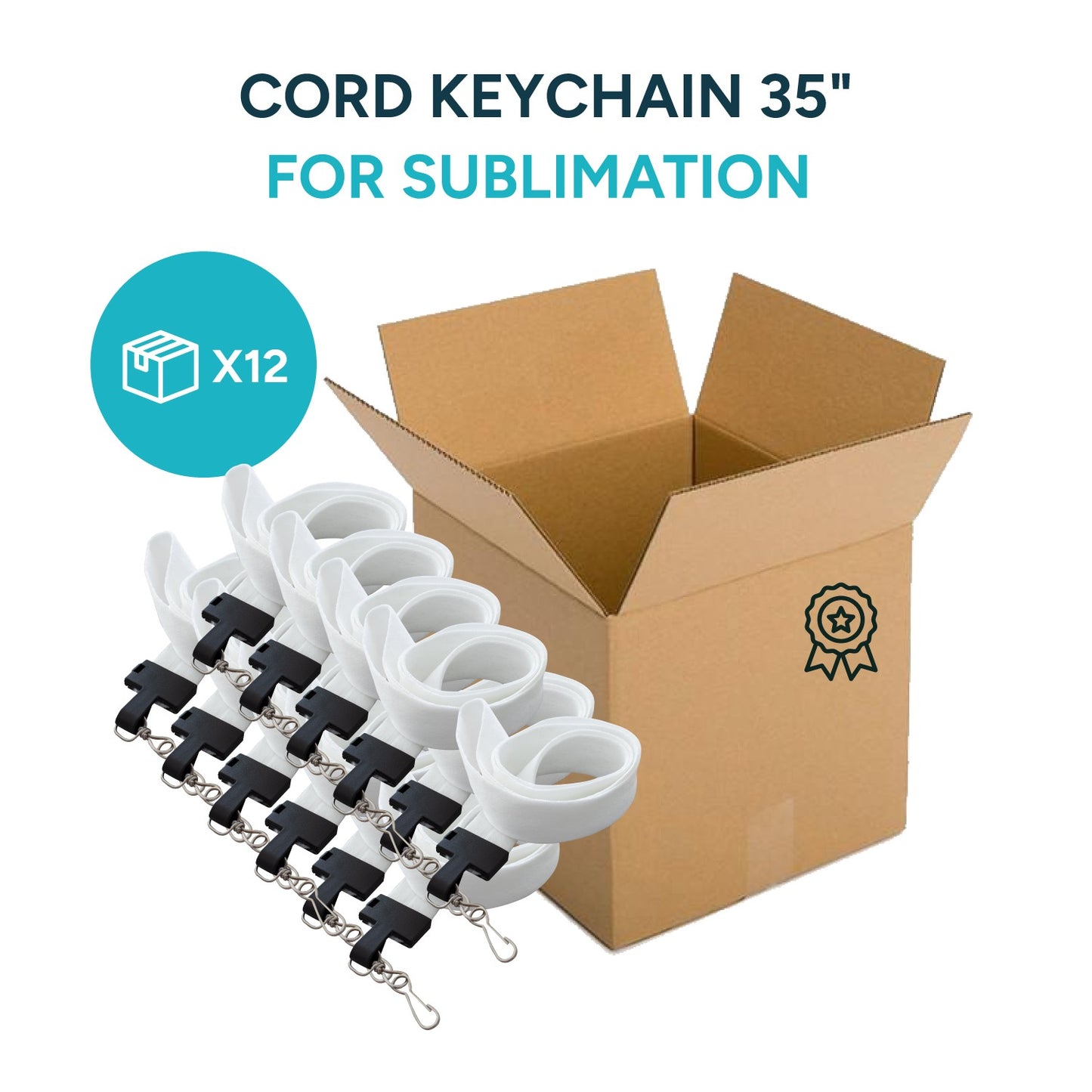 Cord keychain 35" for sublimation (box of 5 and 10 units)