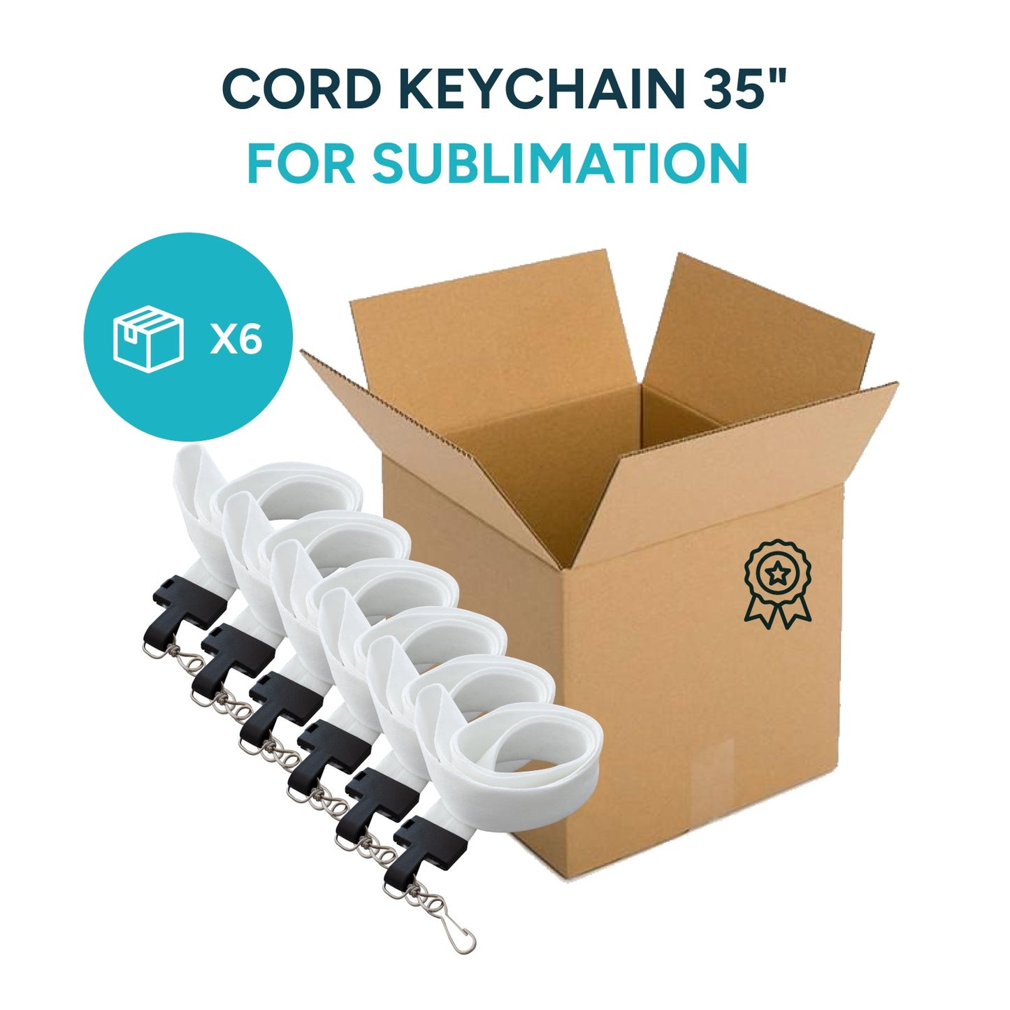 Cord keychain 35" for sublimation (box of 5 and 10 units)