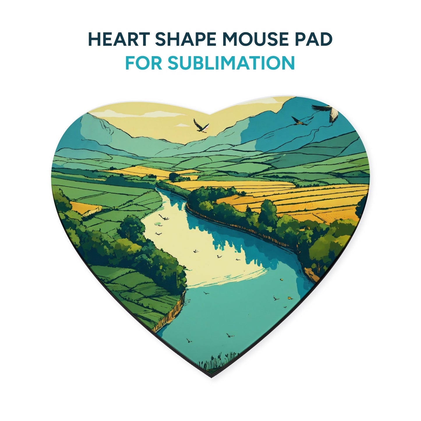 Heart shape mouse pad for sublimation x 6 Units.