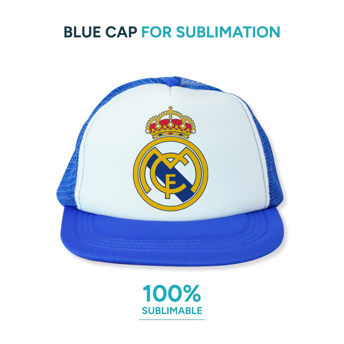 Blue mesh cap to sublimate