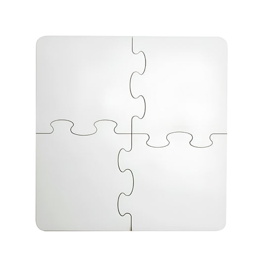 MDF puzzle 4 pieces 6"x6" cm and 1/32" for sublimation (box of 5 and 10 units)