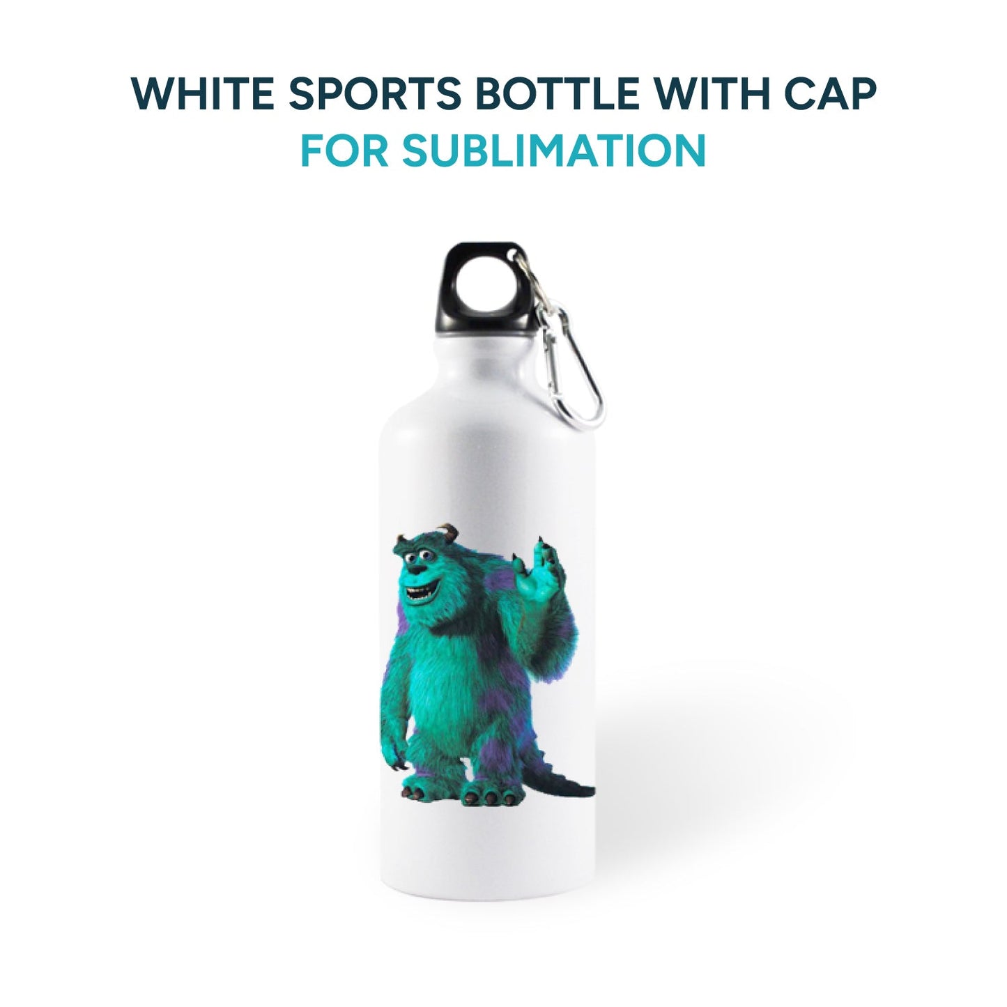 White sports bottle for sublimation 20 oz